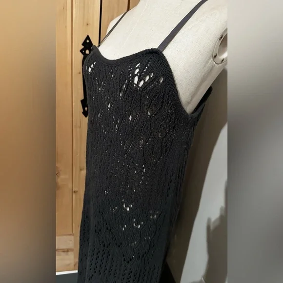 Grey Crochet Maxi Dress - Picture 7 of 8